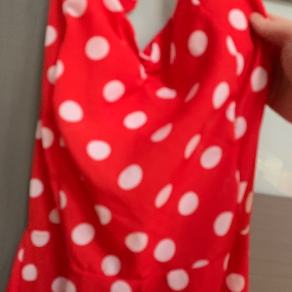 2/$50❤️  New Retro Red+White Pokadot Halter Dress - Picture 5 of 6